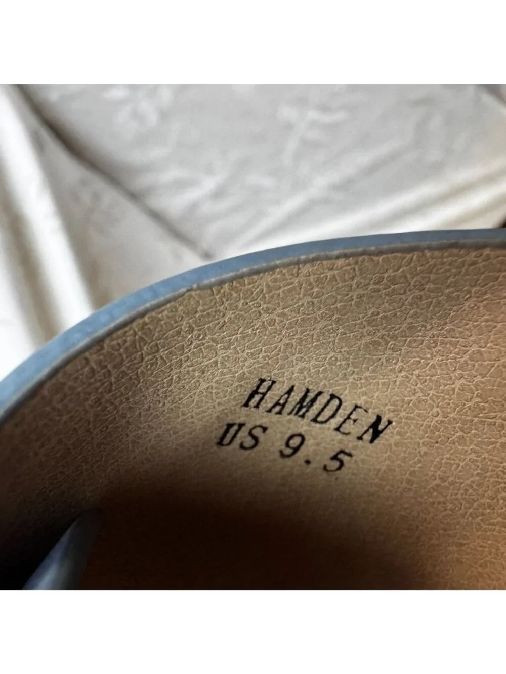 Hamden Platform Slide Sandal Blue With Buckle & Stitch Size 9.5 Good Choice - Picture 7 of 7